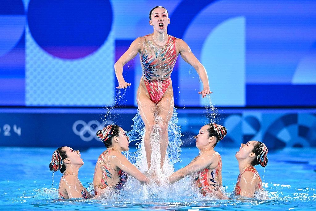 中国花样游泳选手绝美出场金牌呼之欲出 中国花样游泳选手绝美出场金牌呼之欲出